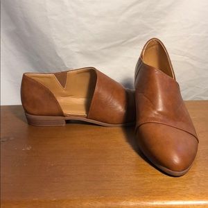 Faux Leather Oxford Flats.